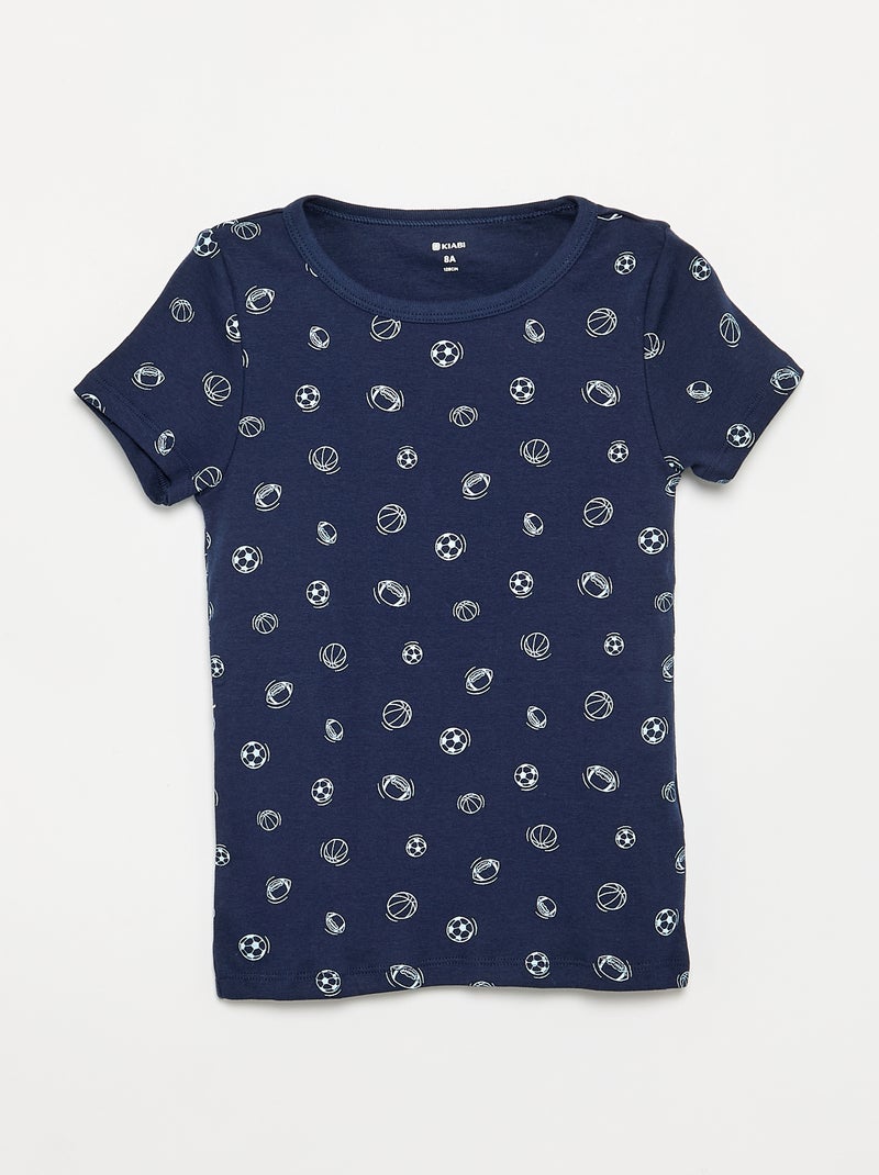 Pack de 3 camisetas de manga corta Azul - Kiabi