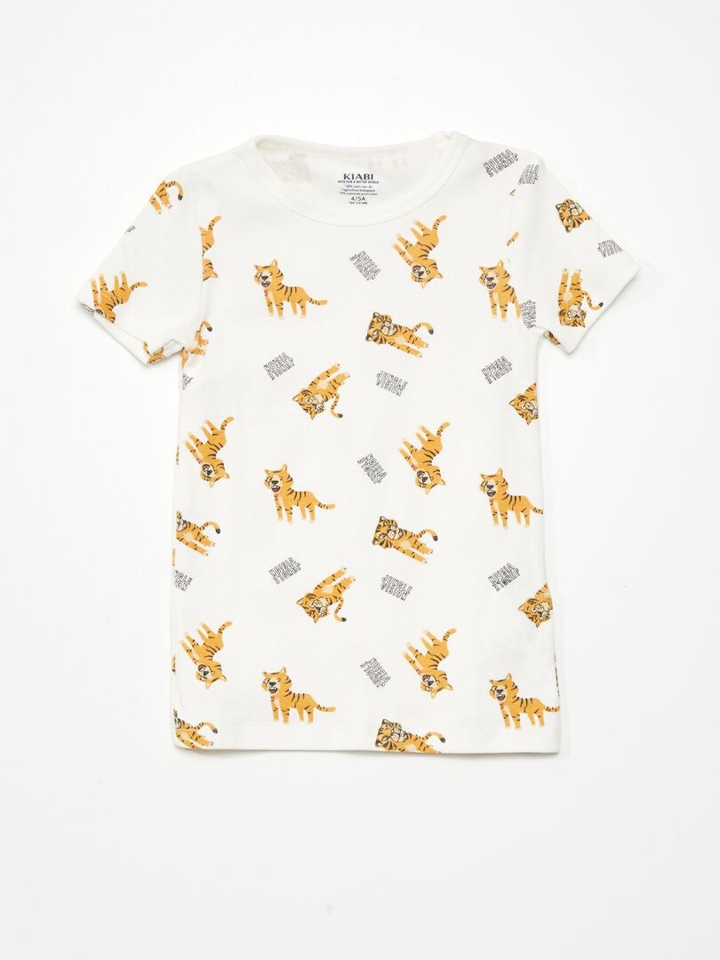 Pack de 3 camisetas de manga corta BLANCO - Kiabi