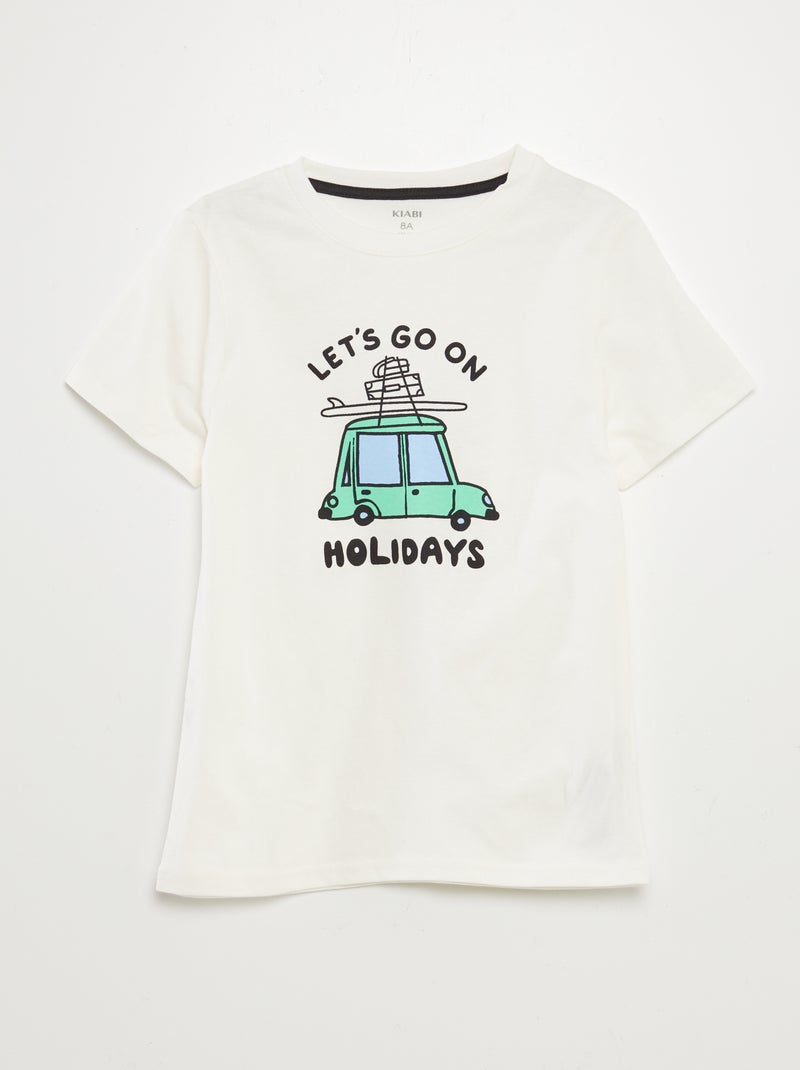 Pack de 3 camisetas de manga corta BLANCO - Kiabi