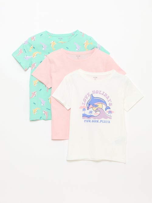 Pack de 3 camisetas de manga corta - Kiabi