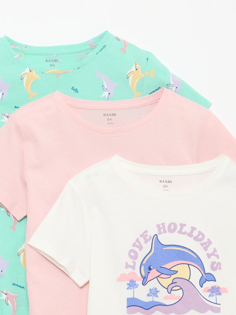 Pack de 3 camisetas de manga corta Blanco - Kiabi