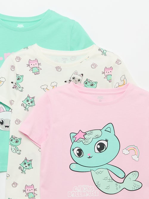 Pack de 3 Camisetas de manga corta 'Gabby y la casa mágica' - Kiabi