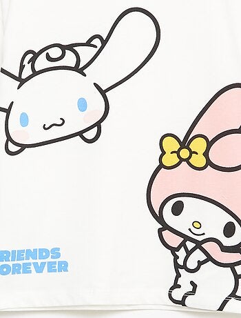 Pack de 3 camisetas de manga corta 'Kuromi' en algodón