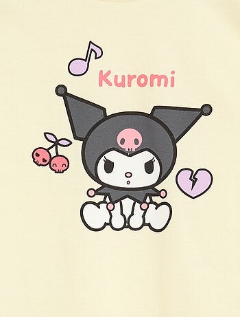 Pack de 3 camisetas de manga corta 'Kuromi' en algodón