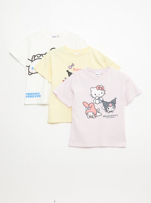 Pack de 3 camisetas de manga corta 'Kuromi' en algodón - Kiabi