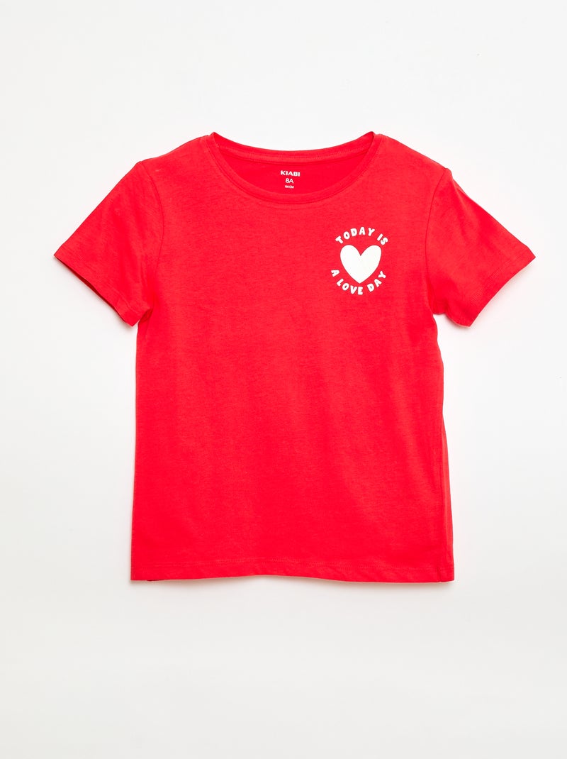 Pack de 3 camisetas de manga corta Rojo - Kiabi