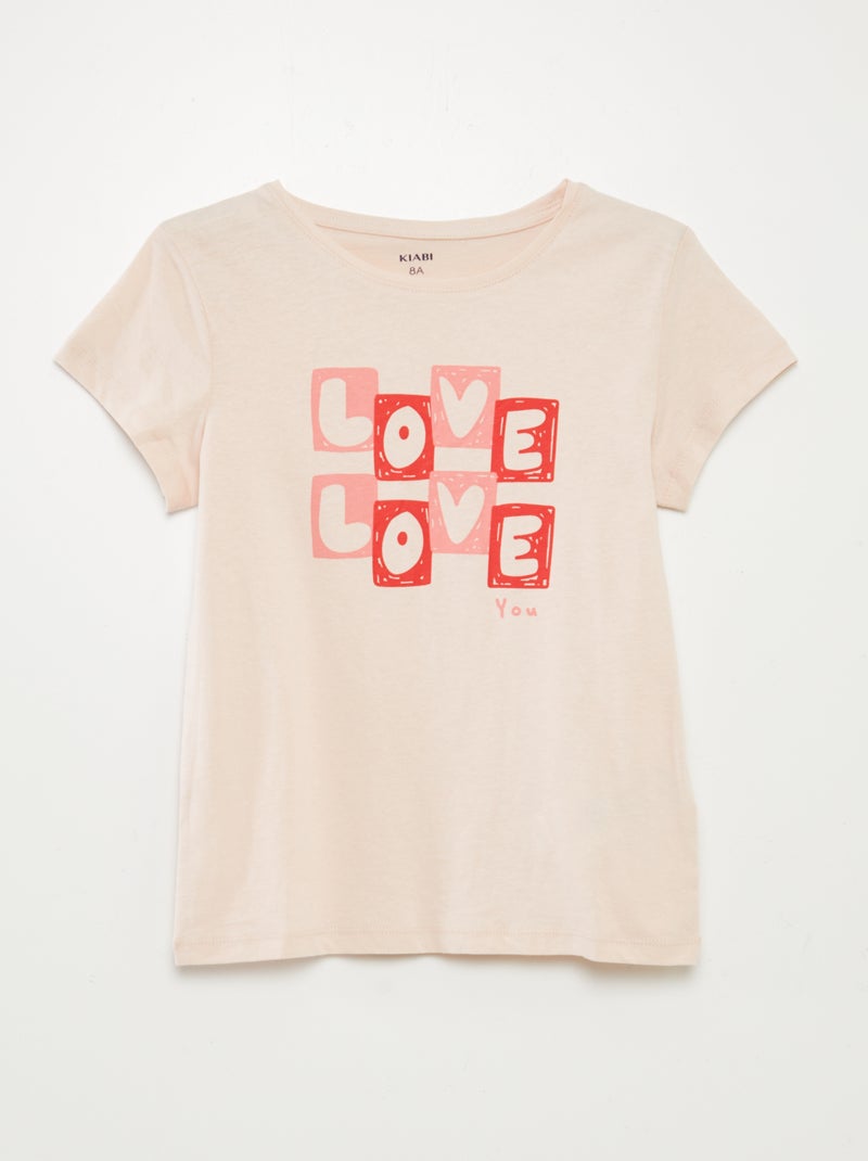 Pack de 3 camisetas de manga corta ROSA - Kiabi