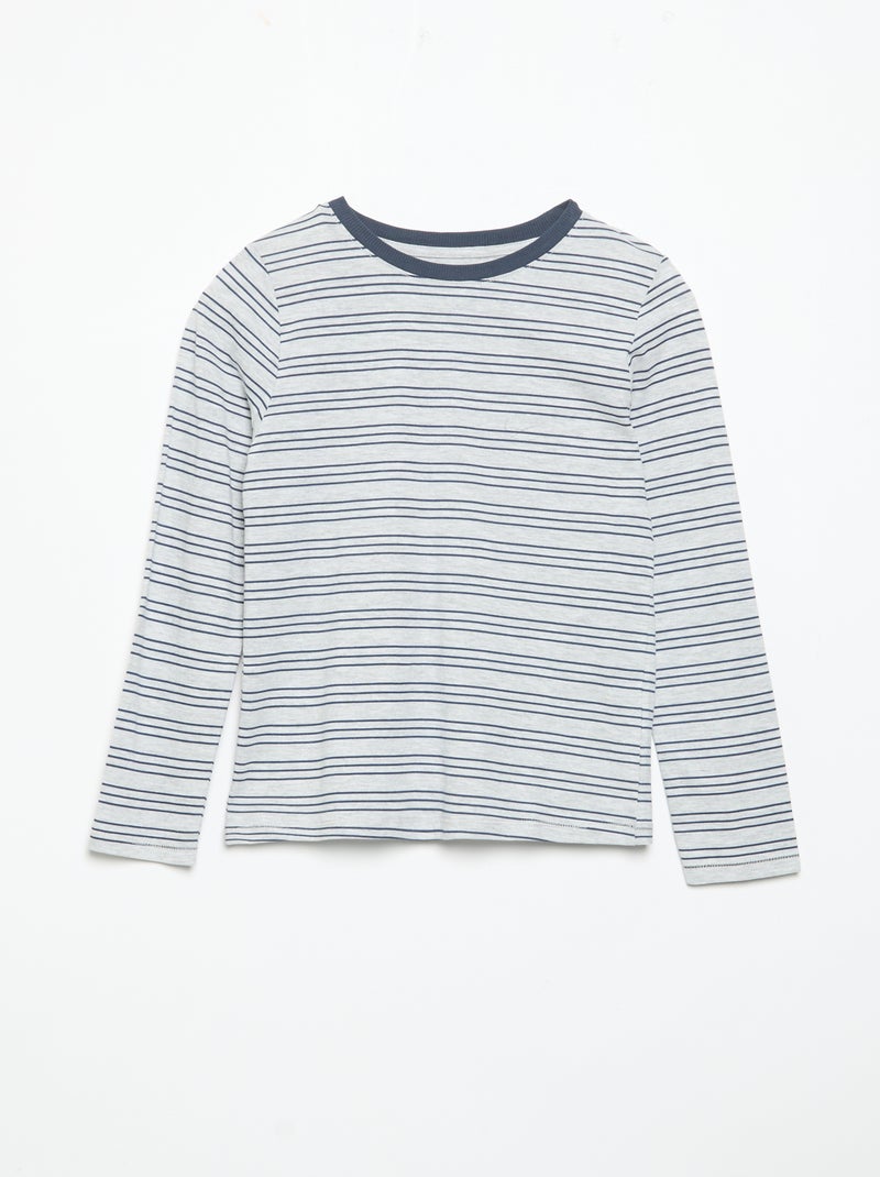 Pack de 3 camisetas de manga larga Azul - Kiabi