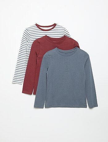 Pack de 3 camisetas de manga larga