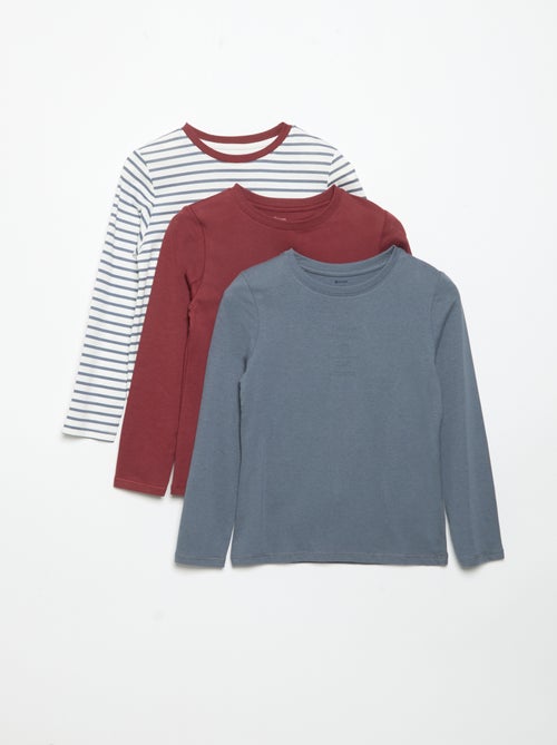 Pack de 3 camisetas de manga larga - Kiabi