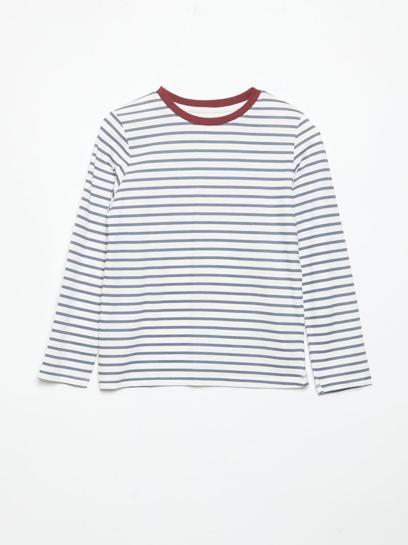 Pack de 3 camisetas de manga larga Azul - Kiabi