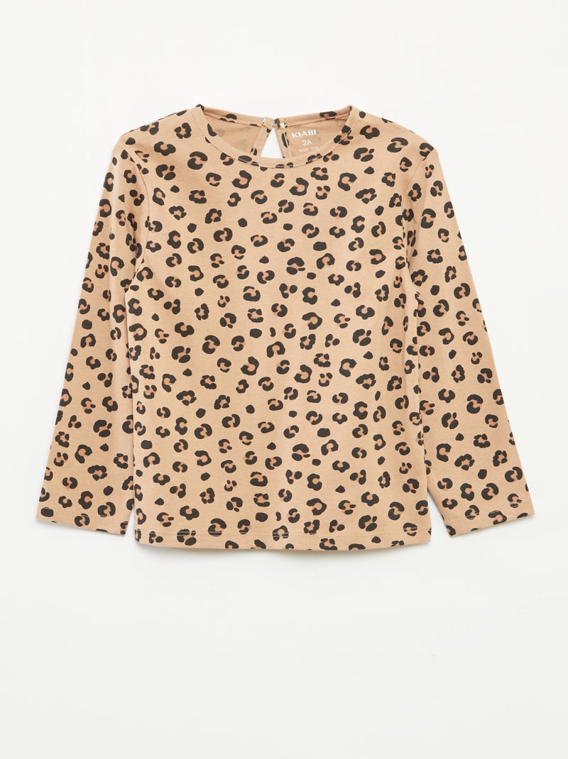 Pack de 3 camisetas de manga larga Beige - Kiabi