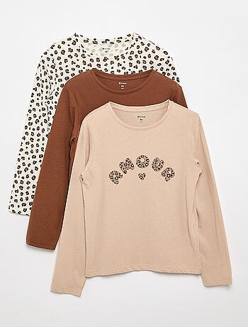 Pack de 3 camisetas de manga larga