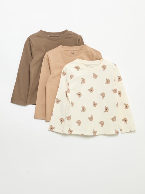 Pack de 3 camisetas de manga larga - Kiabi