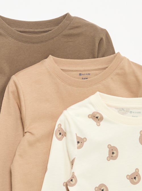 Pack de 3 camisetas de manga larga - Kiabi