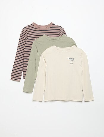Pack de 3 camisetas de manga larga