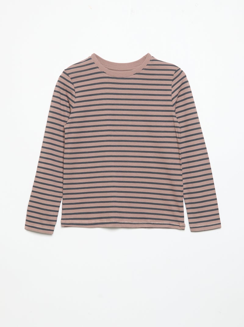 Pack de 3 camisetas de manga larga Beige - Kiabi