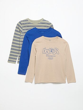 Pack de 3 camisetas de manga larga