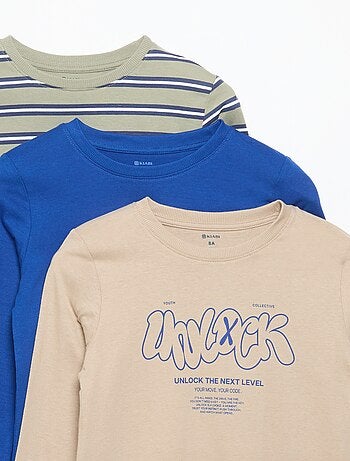 Pack de 3 camisetas de manga larga