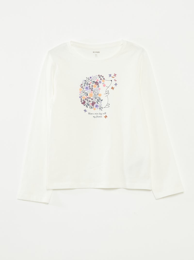 Pack de 3 camisetas de manga larga con cuello redondo Beige - Kiabi