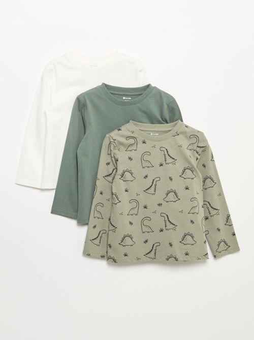 Pack de 3 camisetas de manga larga - Kiabi