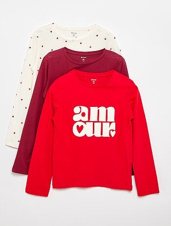 Pack de 3 camisetas de manga larga