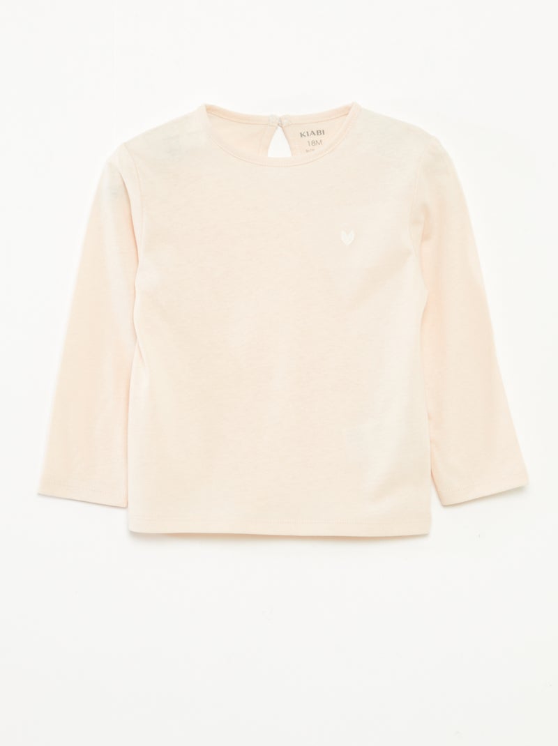 Pack de 3 camisetas de manga larga Rosa - Kiabi