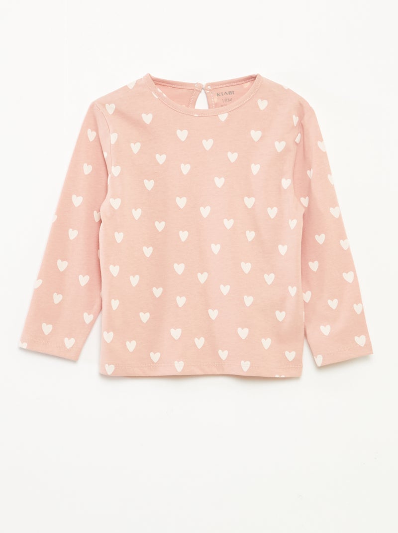 Pack de 3 camisetas de manga larga Rosa - Kiabi