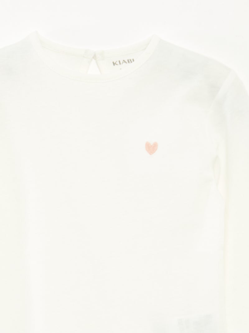 Pack de 3 camisetas de manga larga Rosa - Kiabi