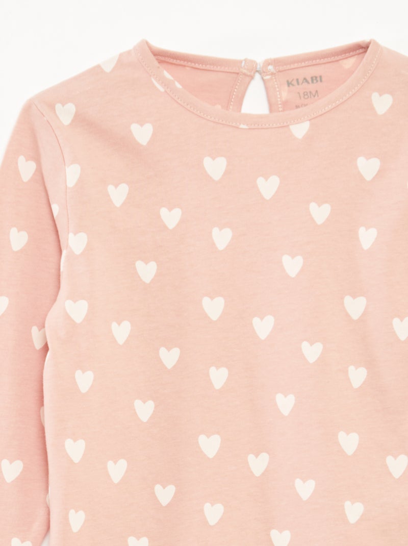 Pack de 3 camisetas de manga larga Rosa - Kiabi