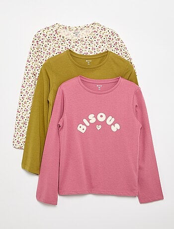 Pack de 3 camisetas de manga larga