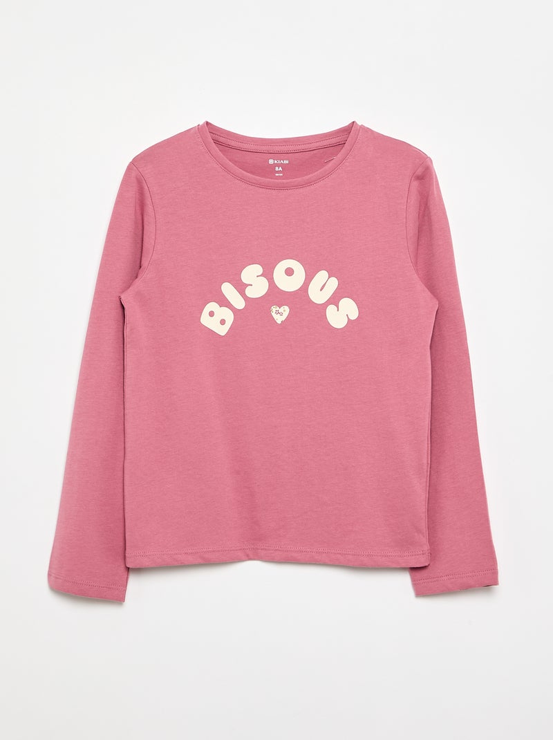 Pack de 3 camisetas de manga larga Rosa - Kiabi