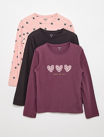 Pack de 3 camisetas de manga larga