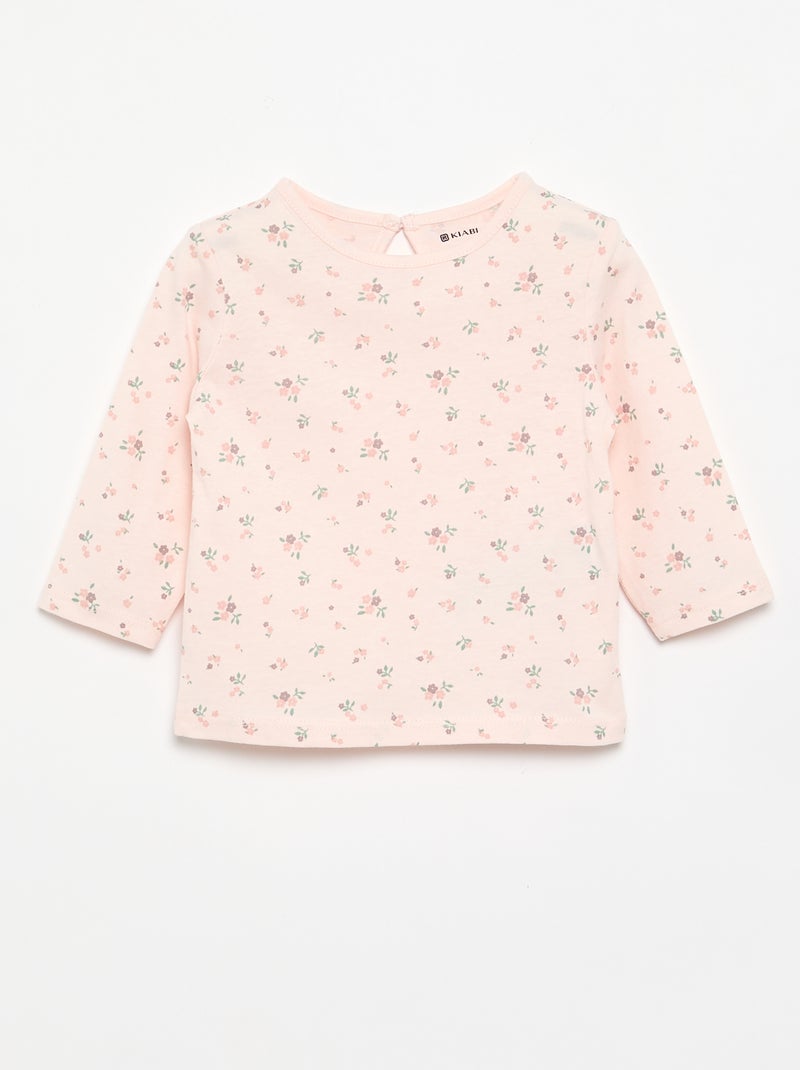 Pack de 3 camisetas de manga larga Rosa - Kiabi
