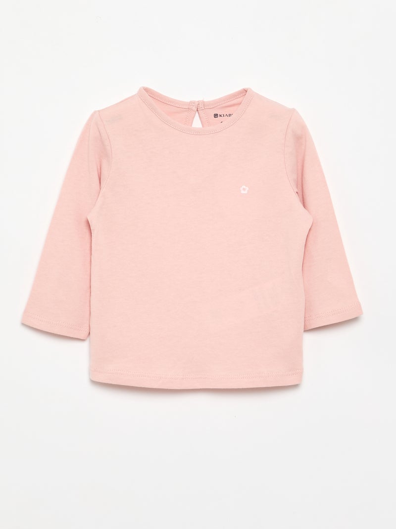 Pack de 3 camisetas de manga larga Rosa - Kiabi