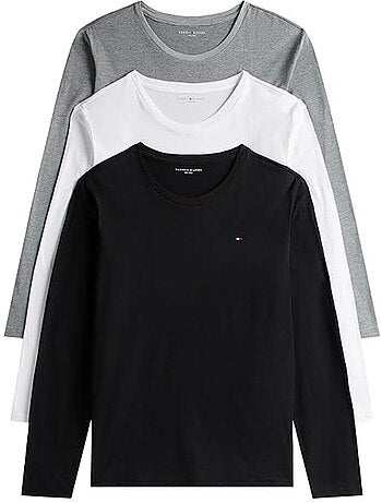 Pack de 3 camisetas de manga larga tommy hilfiger para hombre