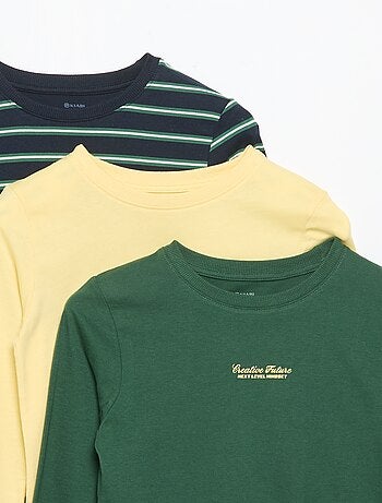 Pack de 3 camisetas de manga larga