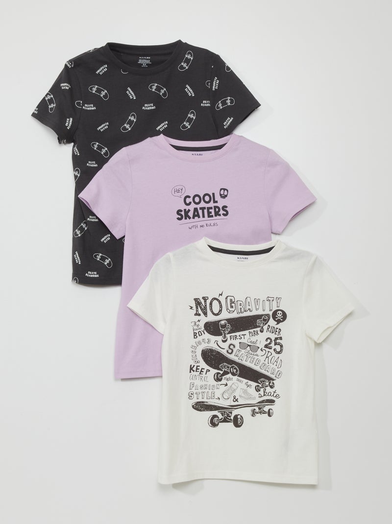 Pack de 3 camisetas de punto BLANCO - Kiabi