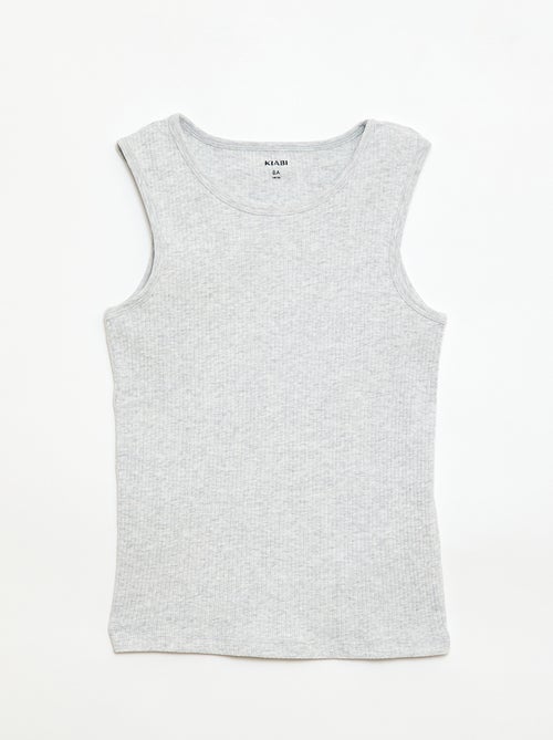 Pack de 3 camisetas de tirantes de canalé - Kiabi