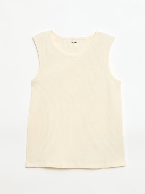 Pack de 3 camisetas de tirantes de canalé - Kiabi