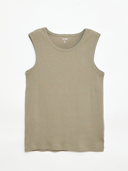 Pack de 3 camisetas de tirantes de canalé - Kiabi