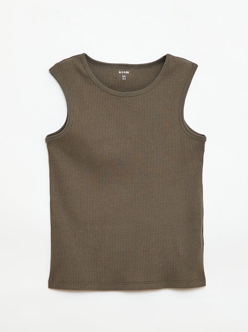 Pack de 3 camisetas de tirantes de canalé - Kiabi