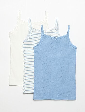 Pack de 3 camisetas de tirantes de punto