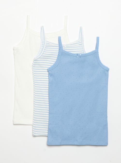 Pack de 3 camisetas de tirantes de punto - Kiabi