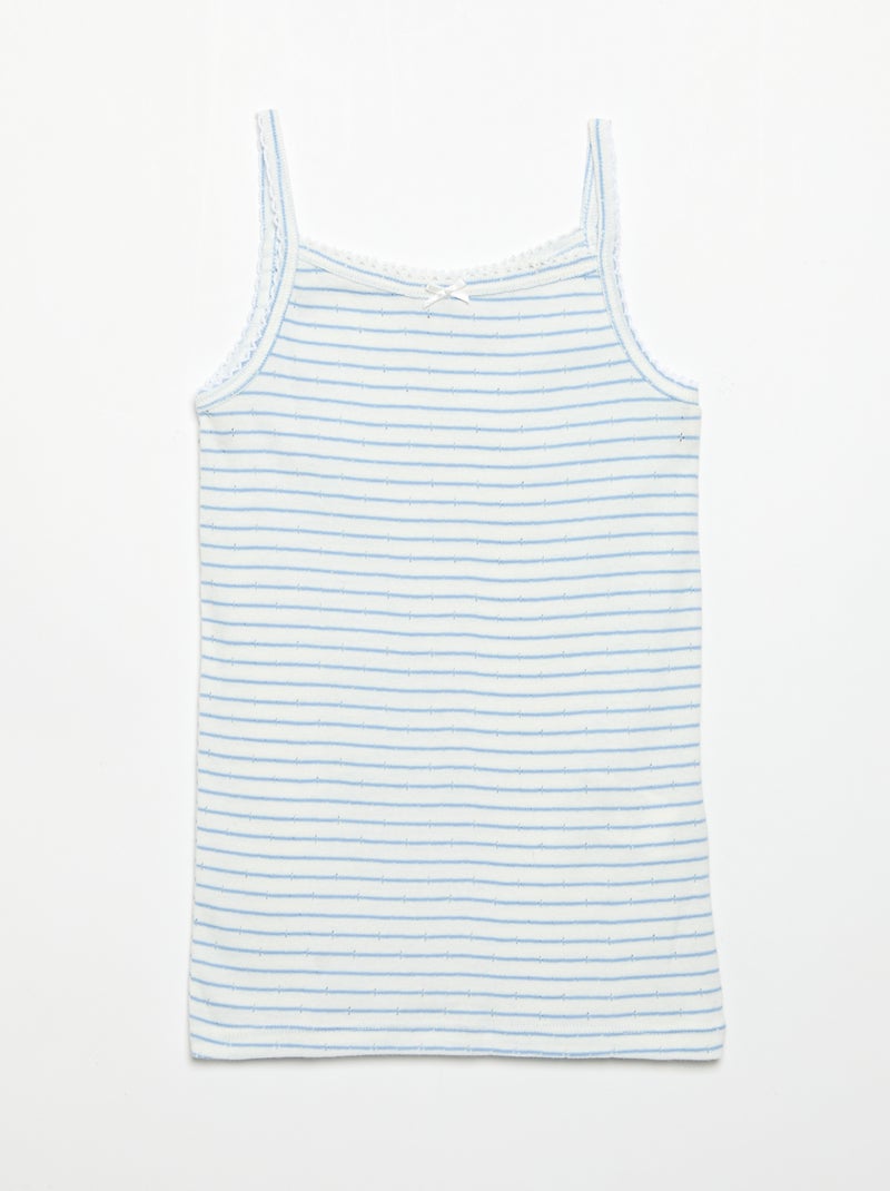 Pack de 3 camisetas de tirantes de punto Azul - Kiabi