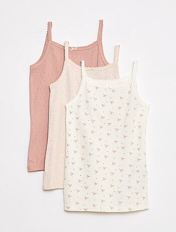 Pack de 3 camisetas de tirantes de punto