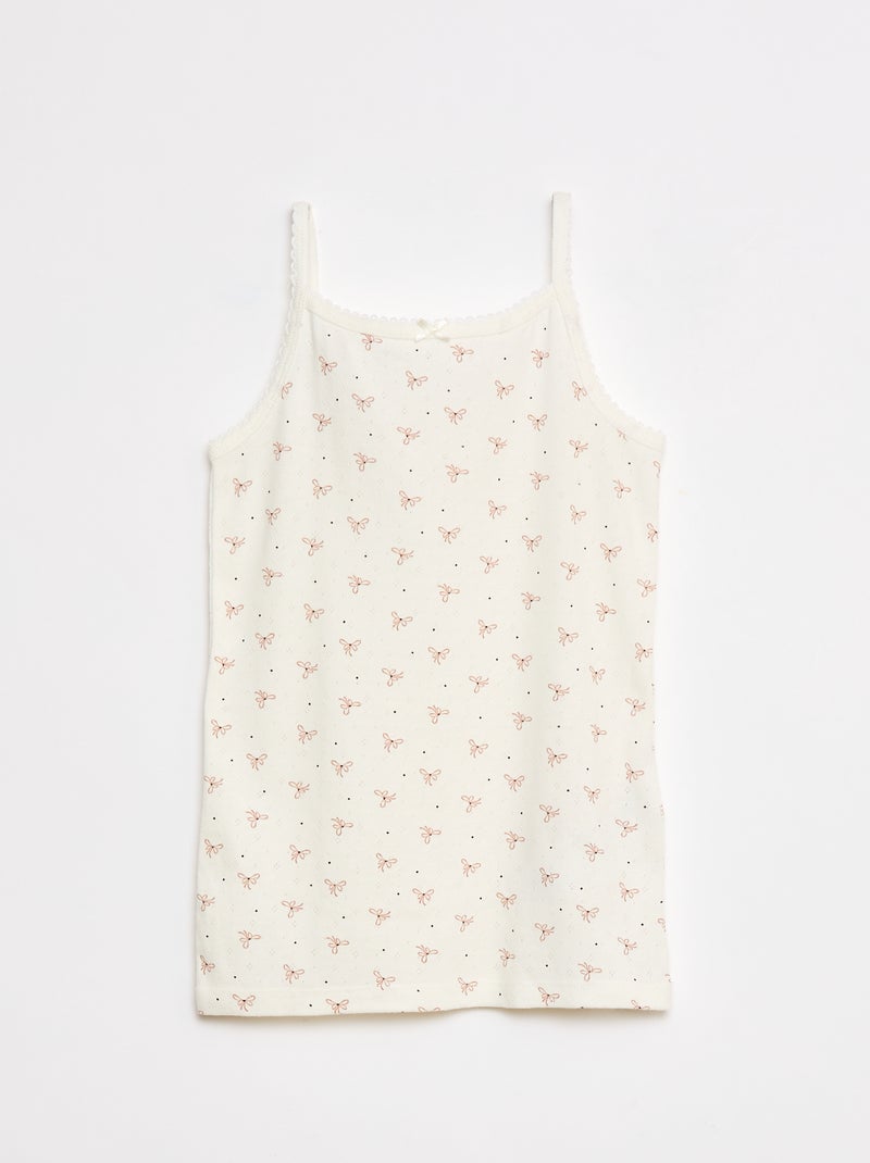 Pack de 3 camisetas de tirantes de punto Blanco - Kiabi