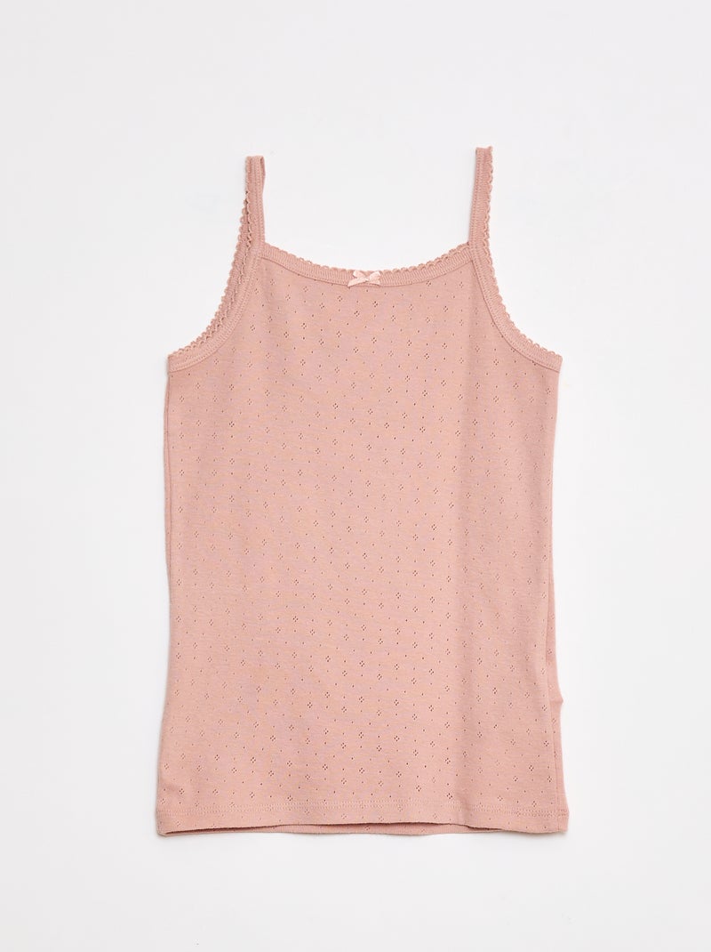 Pack de 3 camisetas de tirantes de punto Blanco - Kiabi