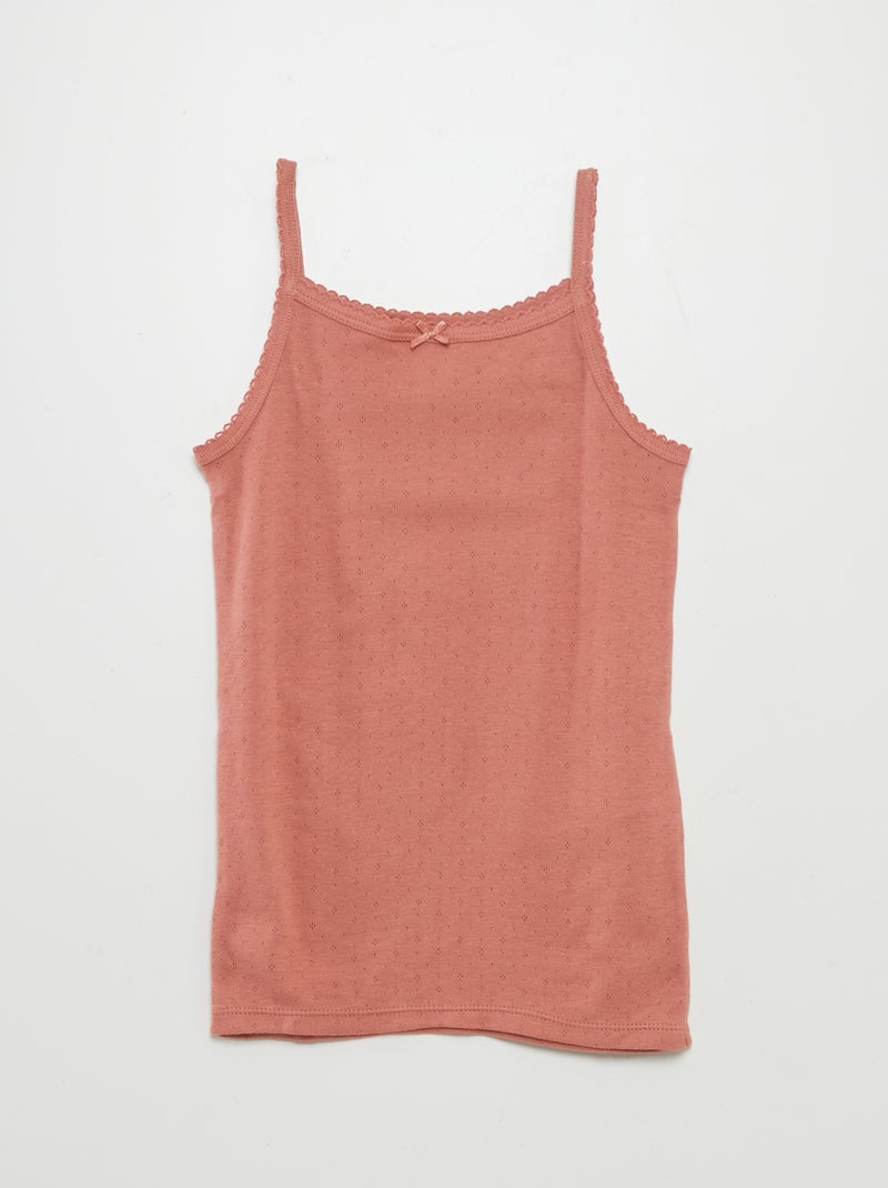 Pack de 3 camisetas de tirantes de punto BLANCO - Kiabi