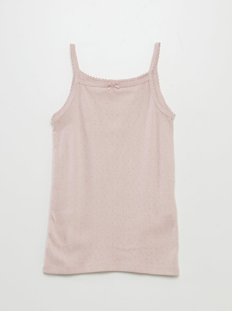 Pack de 3 camisetas de tirantes de punto BLANCO - Kiabi